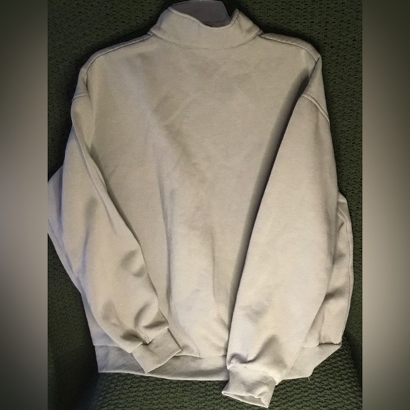 Unbranded Pullover 1/4 Zip Taupe Sweatshirt w/Mandarin Collar; Size XL - Picture 2 of 9